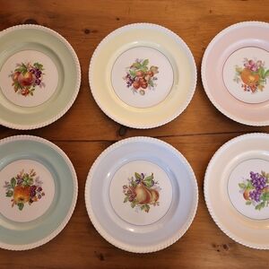 Johnson Brothers Pastel Fruit Dinner Plates Set